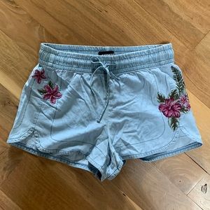 NWT EXPRESS floral embroidered shorts, size XS